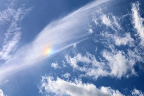 Meteorological occurrence of a mock sun Stock Photos