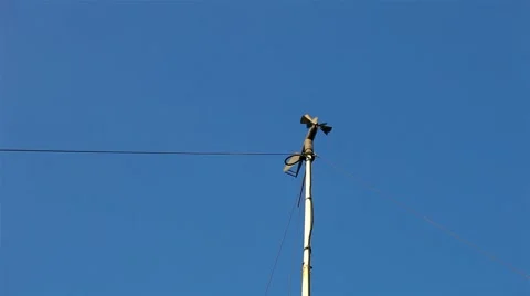 Meteorological station measuring wind speed Stock Footage 8564640