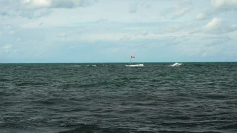 Meteorological striped flag Video stock 143246575