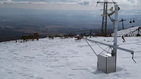 Meteorological technology, anemometer Stock Footage 107834651