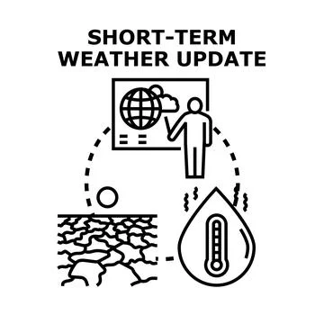 Meteorologist forecasting global warming and drought conditions Stock Illustration
