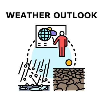 Meteorologist forecasting global weather climate outlook condition Stock Illustration