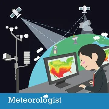 Meteorologist occupation vector Stock Illustration