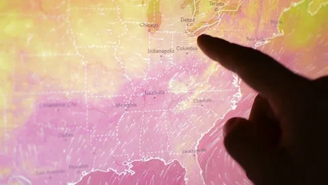 meteorologist using weather radar for te... | Stock Video | Pond5