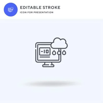 Meteorology icon vector, filled flat sign, solid pictogram isolated on white Stock Illustration