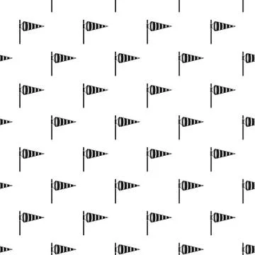 Meteorology windsock inflated by wind pattern Stock Illustration