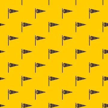 Meteorology windsock inflated by wind pattern vector Stock Illustration