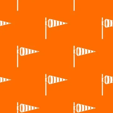 Meteorology windsock inflated by wind pattern seamless Stock Illustration