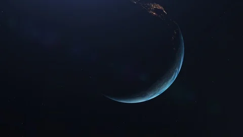 Meteors are attacking Earth. Flying near the sun. Stock Footage 108651127