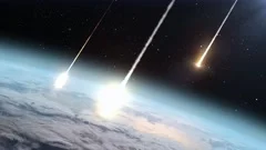 Animation of a meteor shower | Stock Video | Pond5