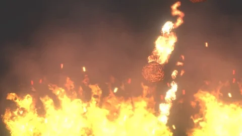 Meteors falling from the sky Stock Footage 83921520