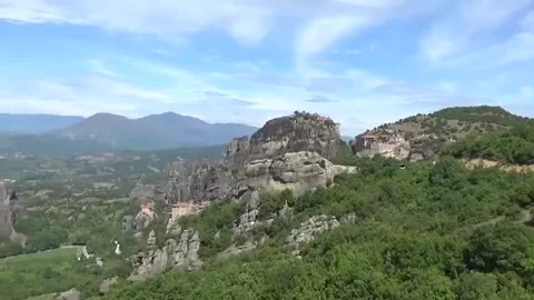 Meteors. View of the beautiful cliffs  Right to left, mountain view Stock-Footage 142273809
