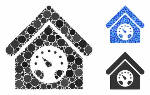 Meter building Composition Icon of Circle Dots Ilustración de archivo