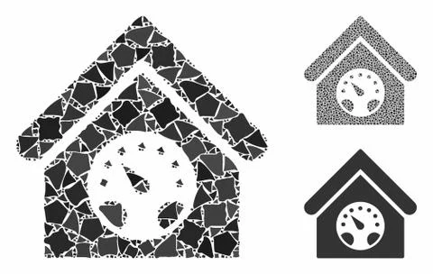 Meter building Composition Icon of Uneven Elements Ilustración de archivo