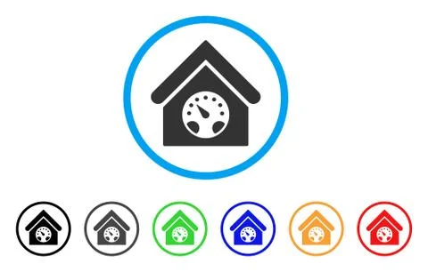 Meter Building Rounded Icon Ilustración de archivo