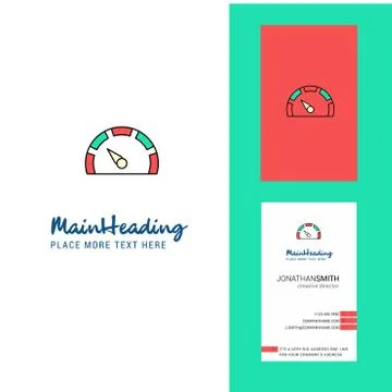 Meter Creative Logo and business card. vertical Design Vector Stock Illustration