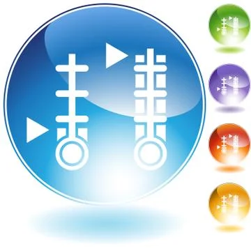 Meter crystal icon Stock Illustration