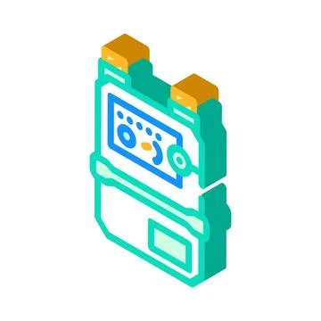 Meter gas service isometric icon vector illustration Stock Illustration