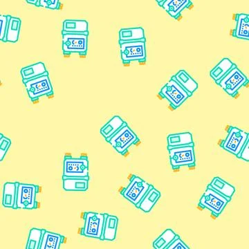 Meter gas service vector seamless pattern Stock Illustration