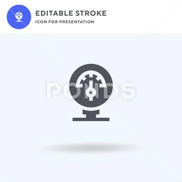 Meter icon vector, filled flat sign, solid pictogram isolated on white, logo Stock Illustration