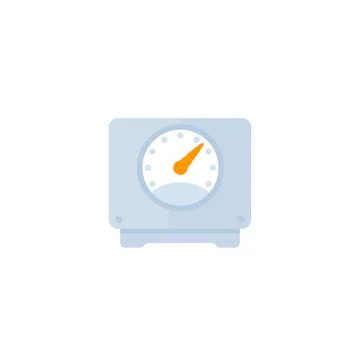 Meter icon on white, flat vector art Stock Illustration