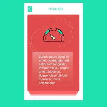 Meter mobile vertical banner design design. Vector Stock Illustration