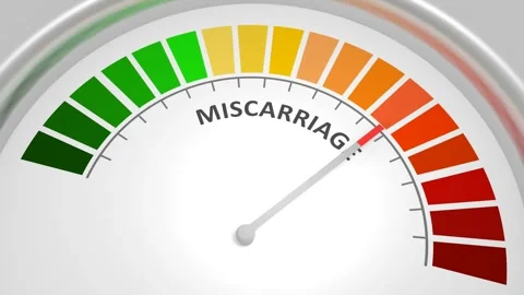 Meter scale with arrow. The pregnancy miscarriage risk measuring device icon Stock Footage 276152746