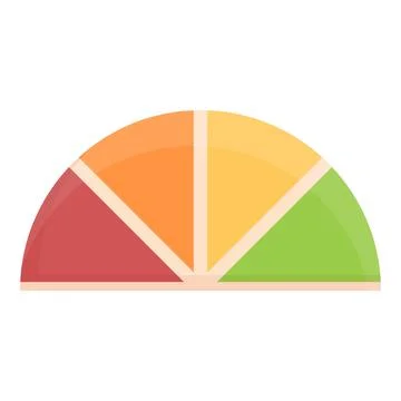 Meter scale icon cartoon vector. Customer satisfaction Stock Illustration