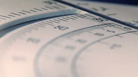 Meter Scale. Ohms, decibels, volts, amps, capacity Stock Footage 45314795