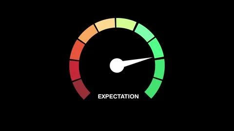 Meter scale with the word Decision making, expectations and Problem solving repr Stock Footage 311225592