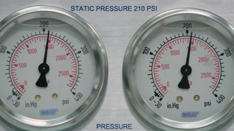 Meter for static pressure 210 PSI Stock Footage 138341958