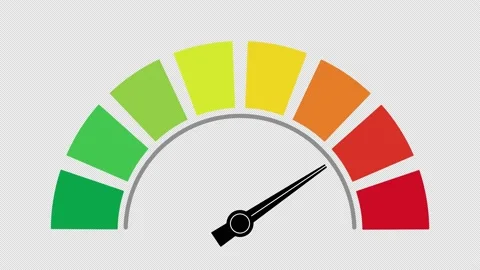 The meter swings back a forth over the critical one value. Stock Footage 167762718