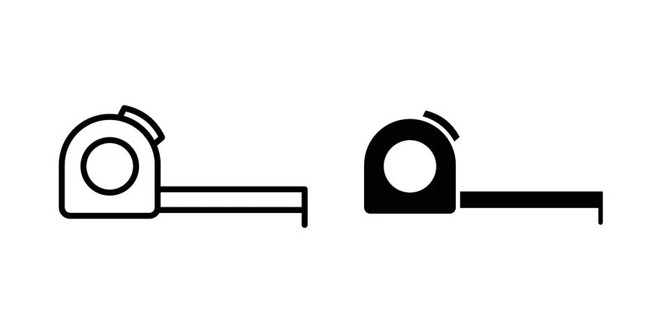 Meter tape icon graphic element. web icon set Stock Illustration
