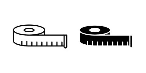 Meter tape icon symbol. Flat Vector illustration Stock Illustration
