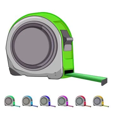 Meter tape measure cartoon vector graphic Stock Illustration