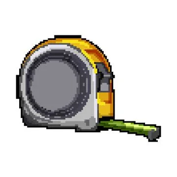 Meter tape measure pixel art vector illustration Stock Illustration
