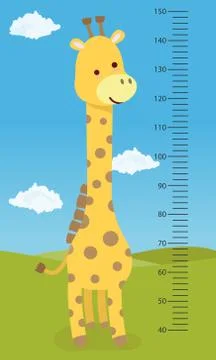 Meter wall giraffe Stock Illustration