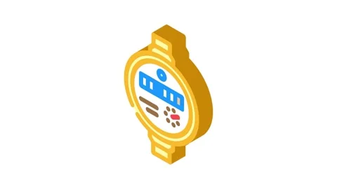 Meter water saving isometric icon animation Stock Footage 327281696