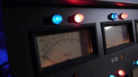 Meters on a tape machine 스톡 동영상 45591017