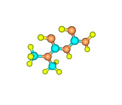 Metformin molecule isolated on white Stock Illustration