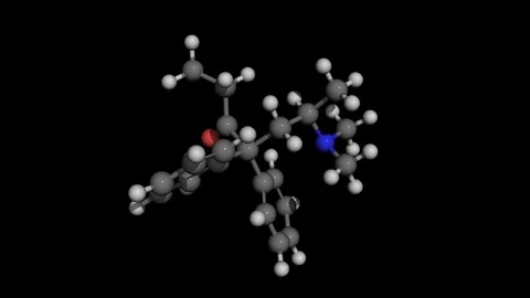 Methadone molecule model rotating Stock Footage 70934075
