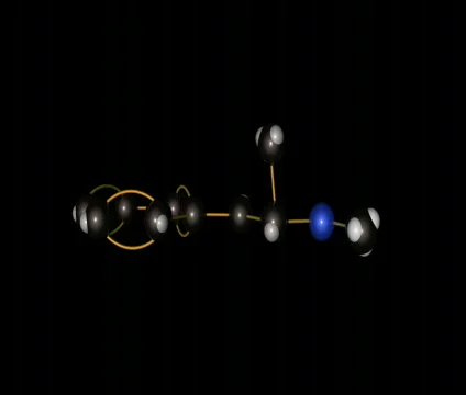 Methamphetamine drug  molecule Stockbeeldmateriaal 517521
