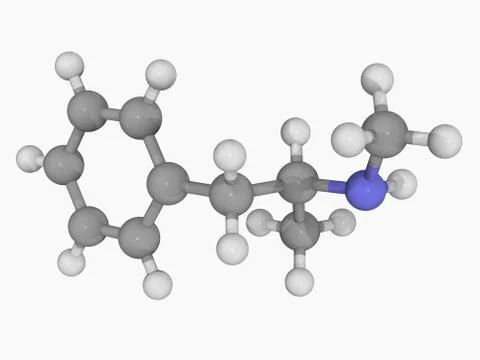 Methamphetamine drug molecule Stock Illustration