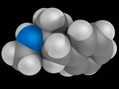 Methamphetamine drug molecule Stock Illustration