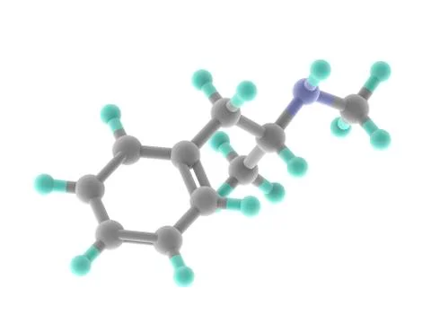Methamphetamine drug molecule Stock Illustration