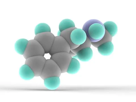 Methamphetamine drug molecule Stockillustratie