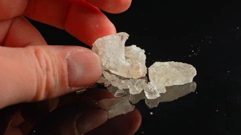 Methamphetamine drug in rocks. Crystal meth or methamphetamine a recreation.. Stock Footage 321612208