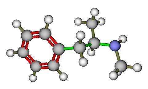 Methamphetamine molecular structure Illustrazione stock