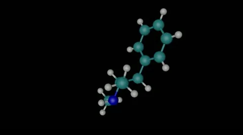 Methamphetamine molecule with alpha channel Stock Footage 14123994