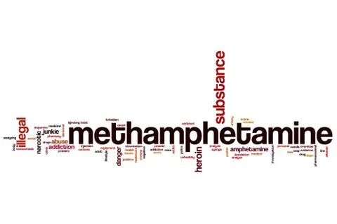 Methamphetamine word cloud Stockillustratie